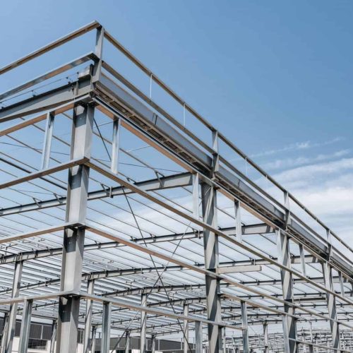 steel structure workshop closeup